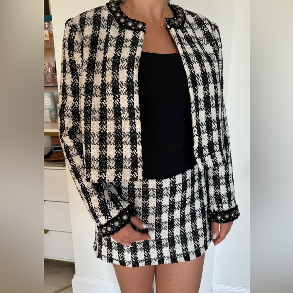 NWT 3-piece tweed suit set Alice+Olivia